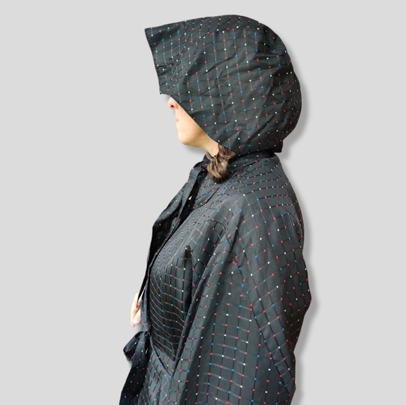 Weather Resistant Coat, London, Fog Detachable Hooded Hat, Belt Tie Vintage - Picture 3 of 17